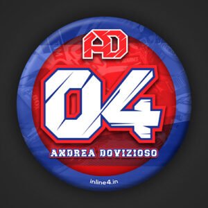 Andrea Dovizioso 04 Badge for Backspacks & Jackets