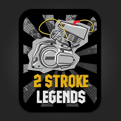 2 Stroke Legends Sticker for Bikes