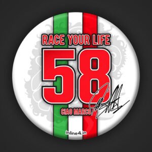 Marco Simoncelli 58 Badge for Backpacks & Jackets