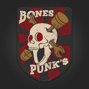 Bones & Punks Sticker for Bikes