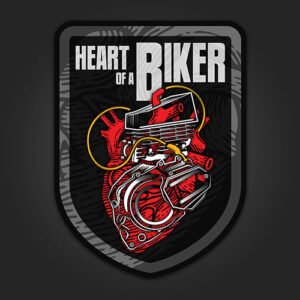 Heart Of Biker Sticker for Bikes