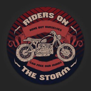 Riders on the Storm Sticker for Bikes