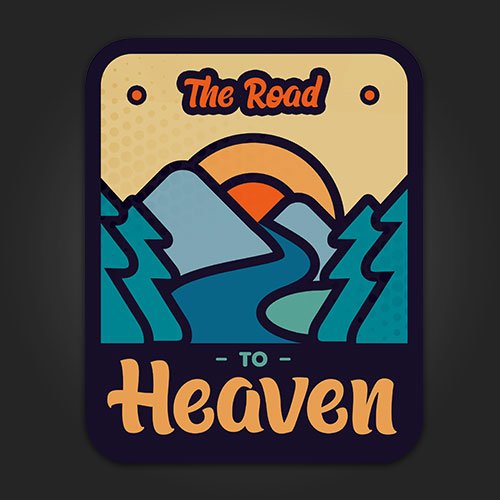 Road to Heaven Sticker for Bikes