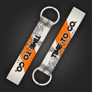 Time To Go Keychain for Bikers & Travelers