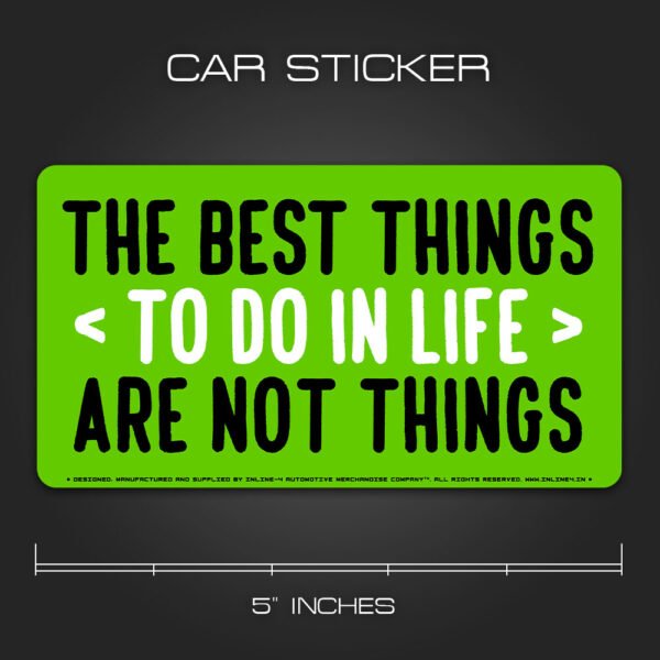 The Best Things Sticker for Cars