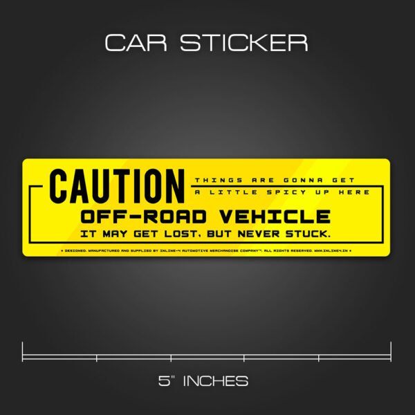 Caution Sticker for Cars