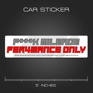Mileage Performance Sticker for Cars