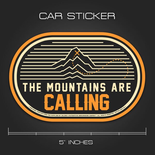 The Mountains are Calling Sticker for Cars