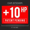 +10 HP Sticker for Cars