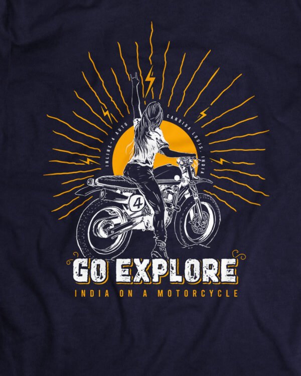 Buy Go Explore Biker T-shirt At Best Price Online- Inline-4