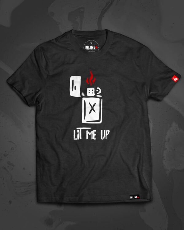 Buy Lit Me Up Biker T-shirt Online | Inline-4