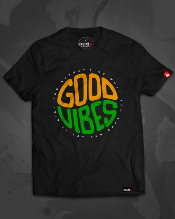 Buy Good Vibes Biker T-shirt Online | Inline-4