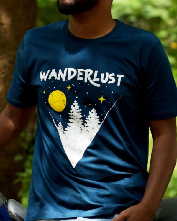 Buy Wanderlust Biker T-shirt Online | Inline-4