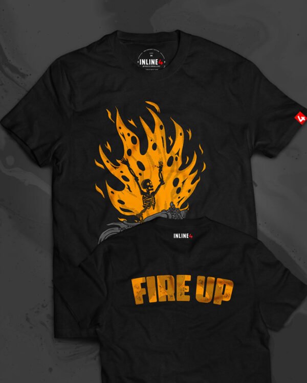Buy Fire Up Biker T-shirt Online | Inline-4