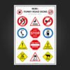 Road Signs Sticker Set