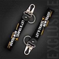 Lets Travel New Roads | Moto Keychain