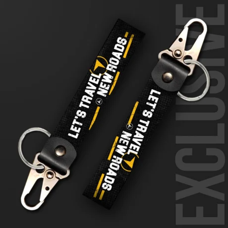 Lets Travel New Roads | Moto Keychain