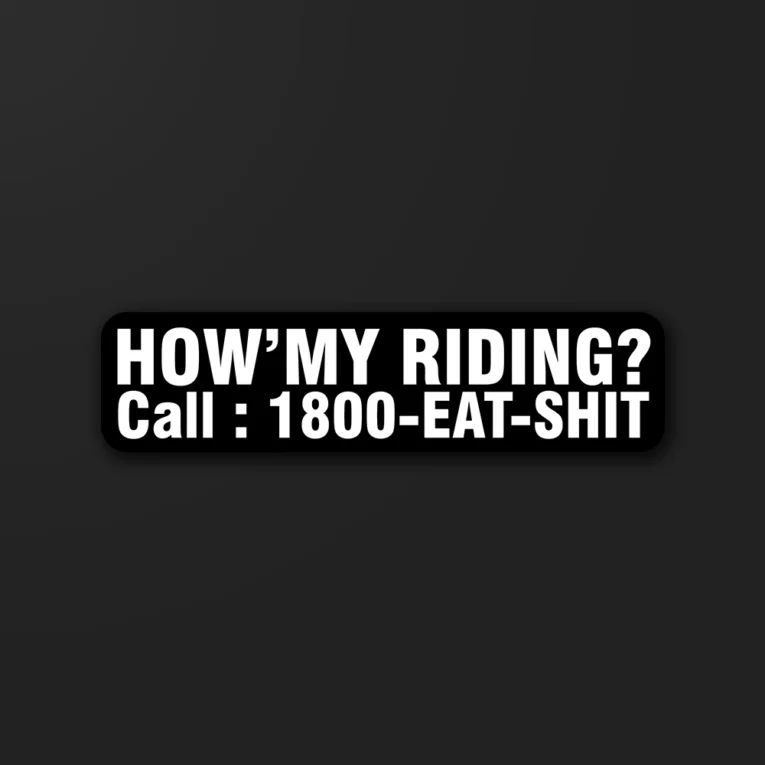 Inline-4 Call 1800 sticker with a bold black-and-white bumper-sticker call-out