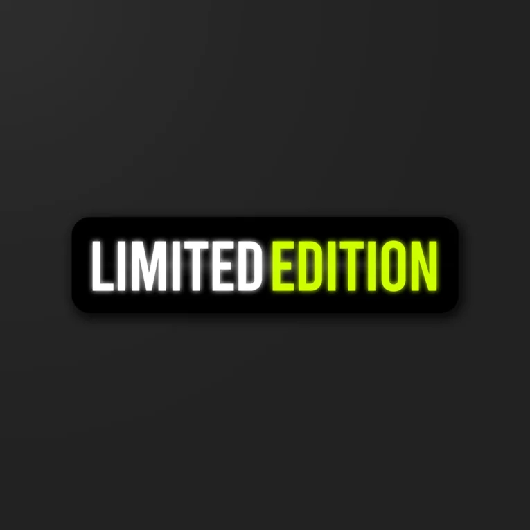 Inline-4 Limited Edition sticker in bold glowing white and neon-green lettering